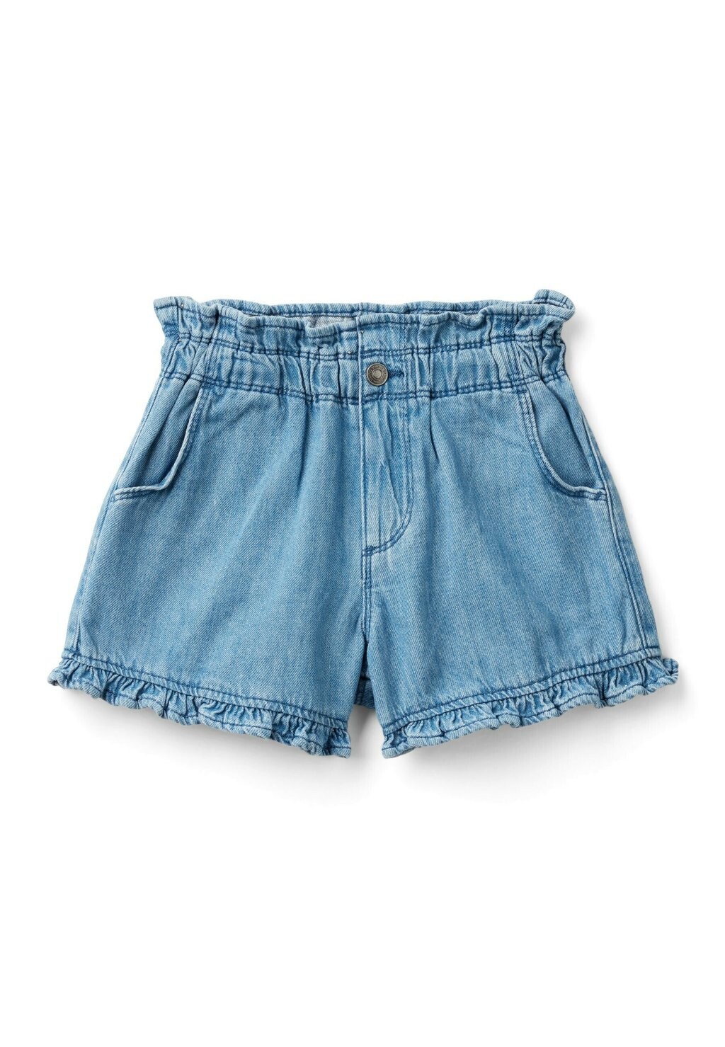 

Джинсовые шорты LIGHTWEIGHT BERMUDA PAPERBAG FIT WITH RUFFLE AT BOTTOM United Colors of Benetton, синий