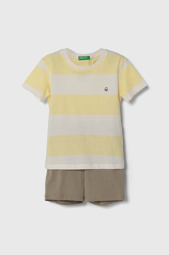 

United Colors of Benetton Детская хлопковая пижама, желтый