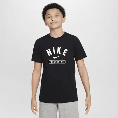 

Футболка Nike Big Kids' Wrestling T-Shirt, черный/белый