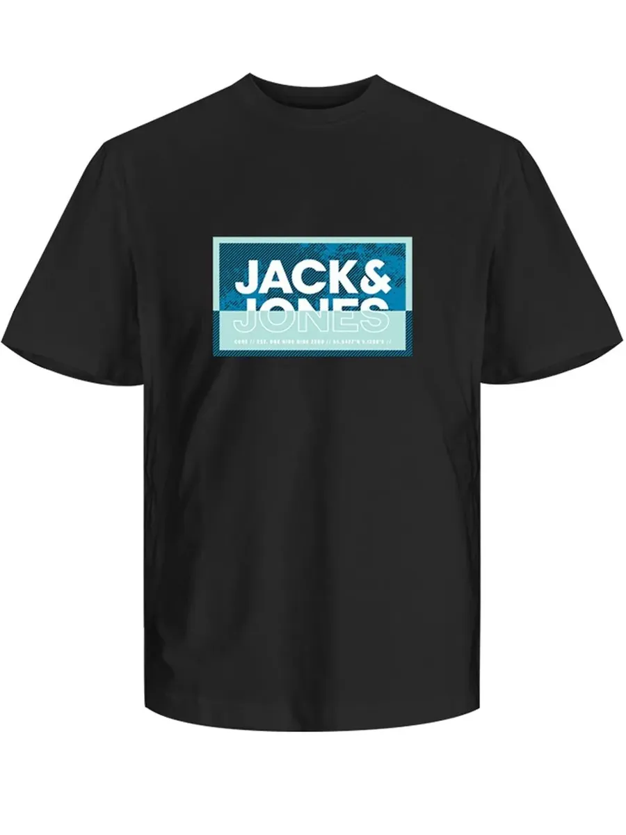 

Футболка Jack & Jones "JCOLOGAN SUMMER PRINT TEE CREW NECK FST", черный