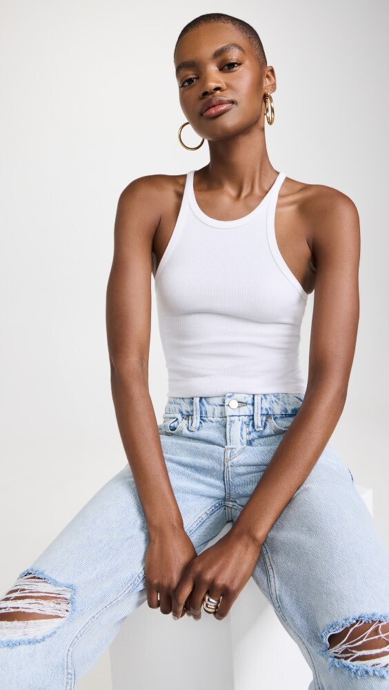 

Боди Good American Racerback Tank Thong, белый