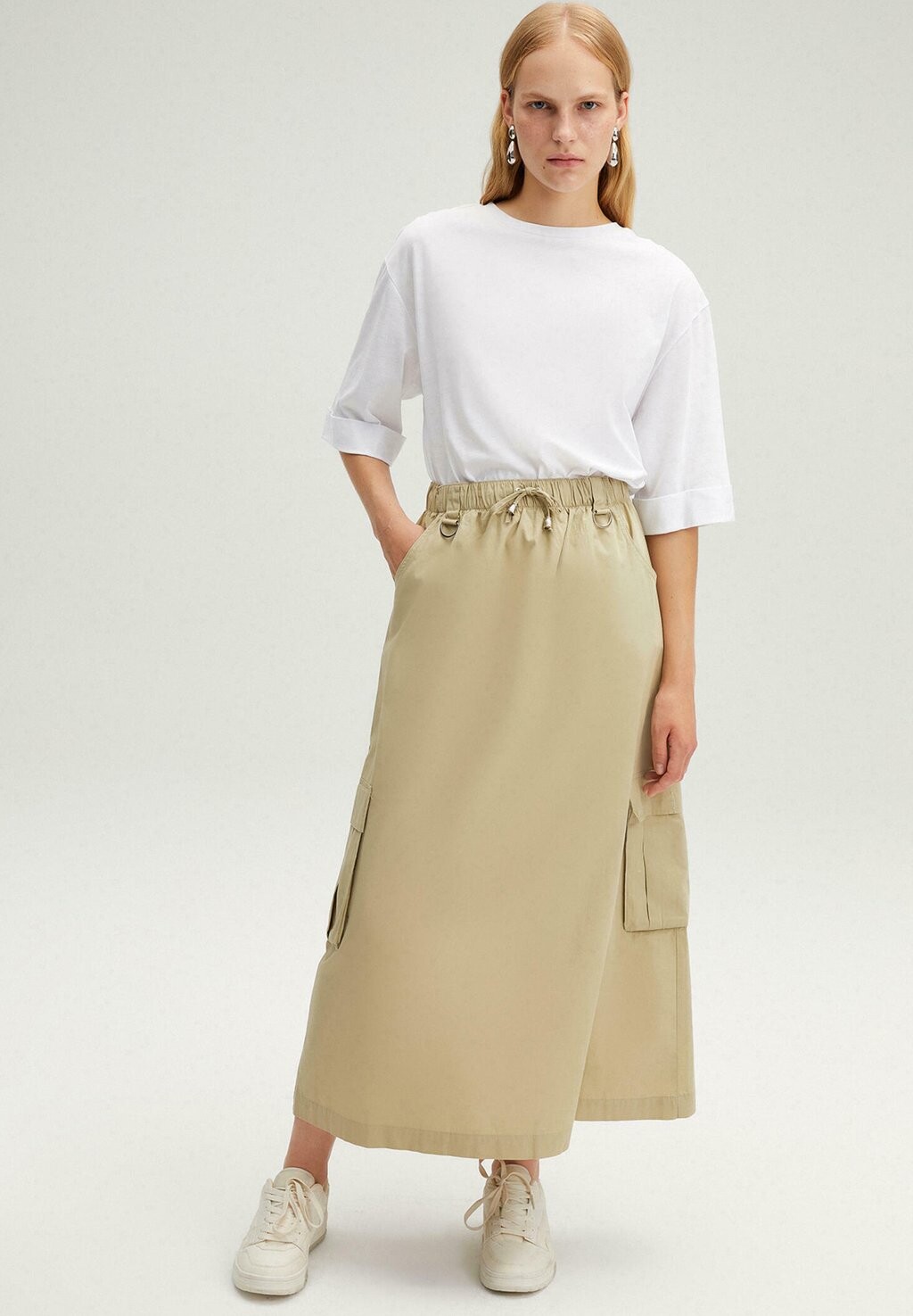 

Юбка длинная Elastic Waist Cargo Touché Privé, зеленый