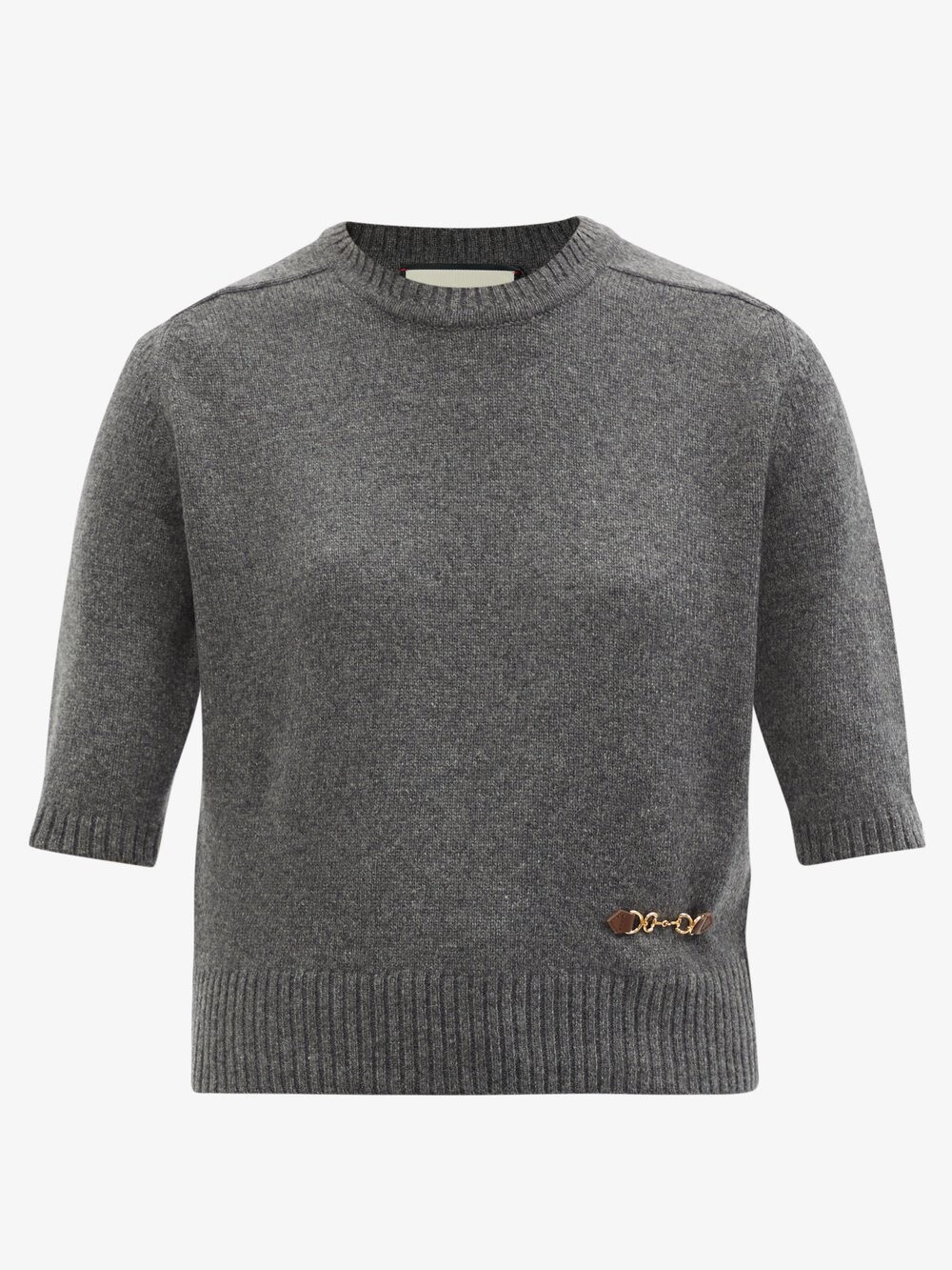 

Кашемировый свитер horsebit Gucci, серый