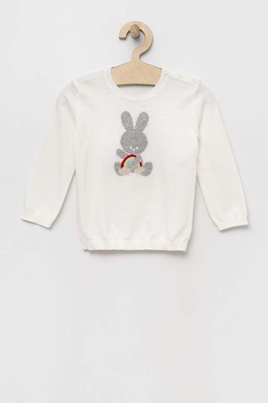 

Хлопковый детский свитер United Colors of Benetton, белый