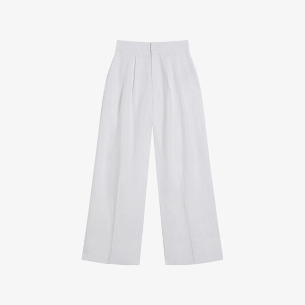 

Lucihh льняные брюки со складками и средней посадкой Ted Baker, белый