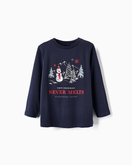 

Рождественская футболка для мальчика Zippy, темно-синий