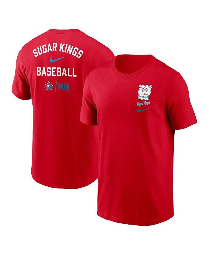 

Мужская красная футболка Miami Marlins City Connect 2-Hit Nike, красный