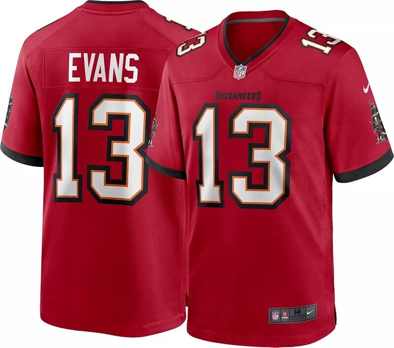 

Мужская красная майка Nike Tampa Bay Buccaneers Майка Эванса № 13