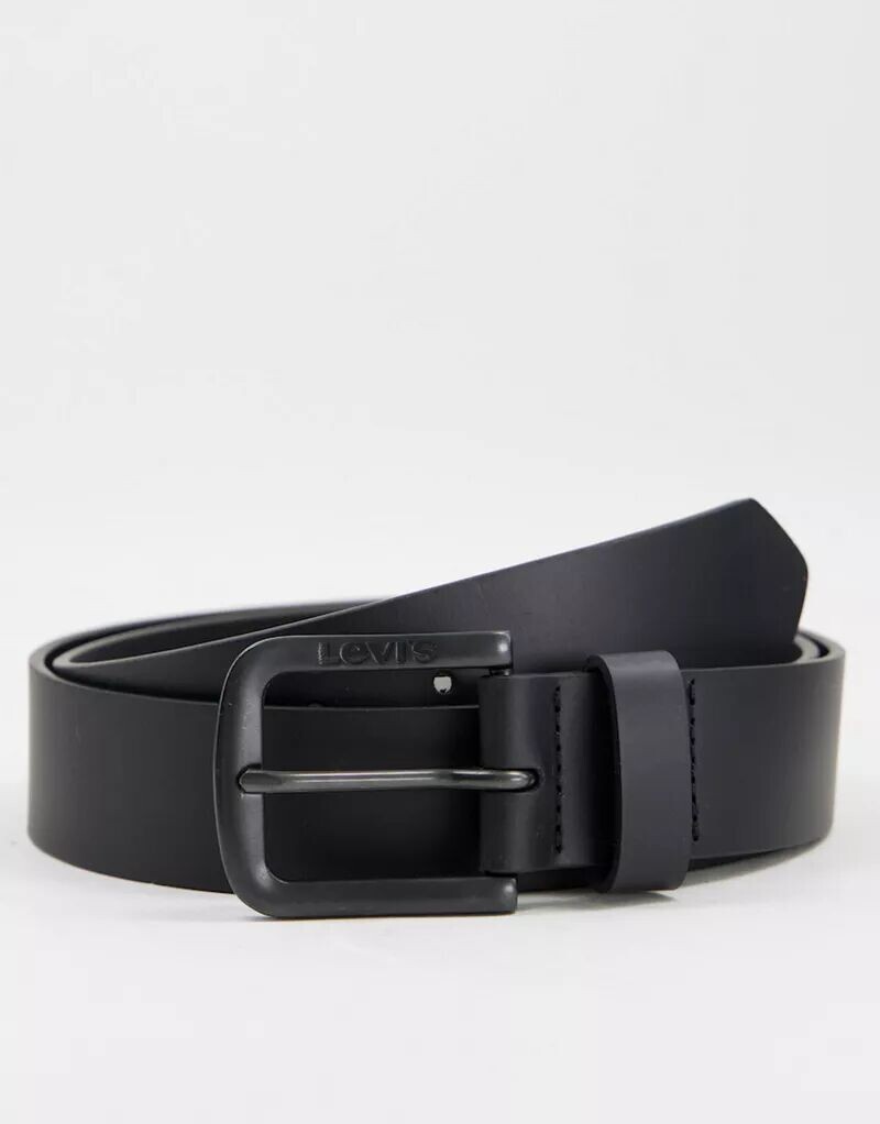 

Ремень Levi's Seine Matte Black из кожи и металла