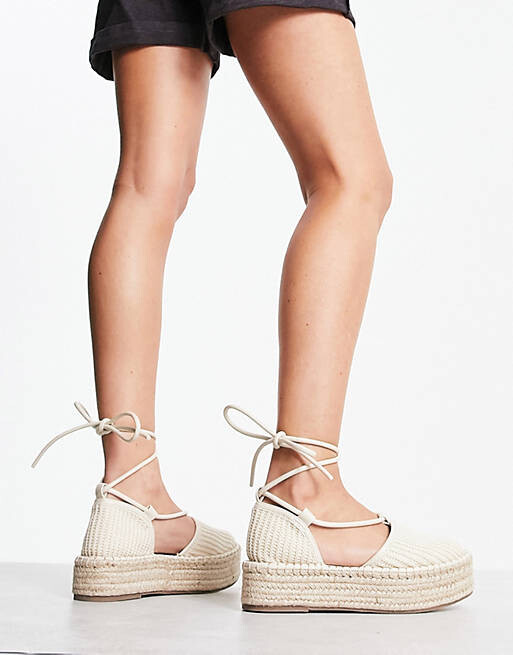 

Бежевые эспадрильи на платформе ASOS DESIGN Juggle