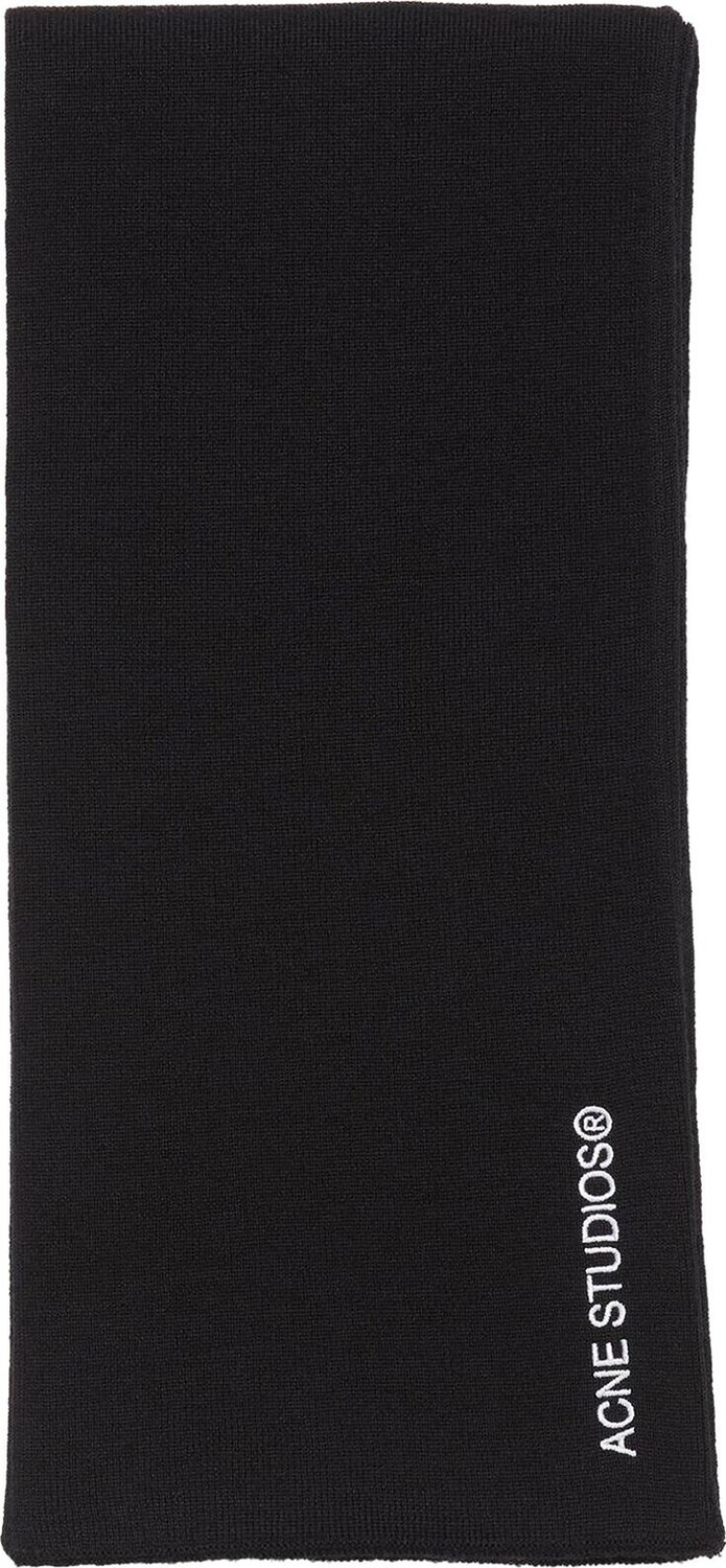 

Шарф Acne Studios Logo Embroidered 'Black', черный