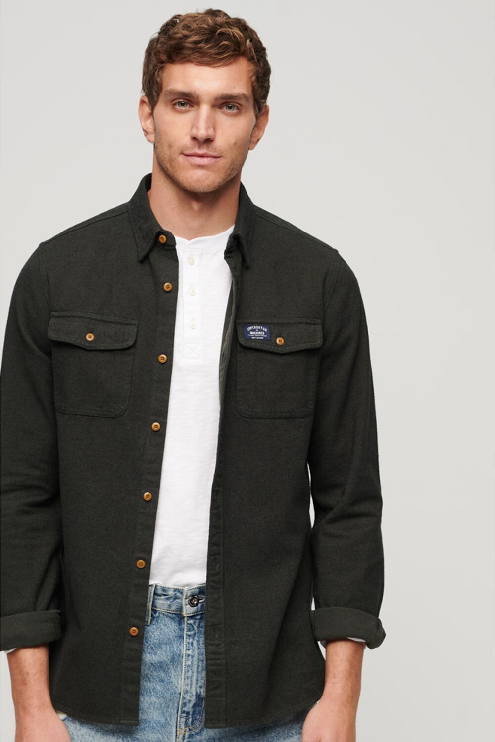 

Фланелевая рубашка Trailsman Superdry, зеленый