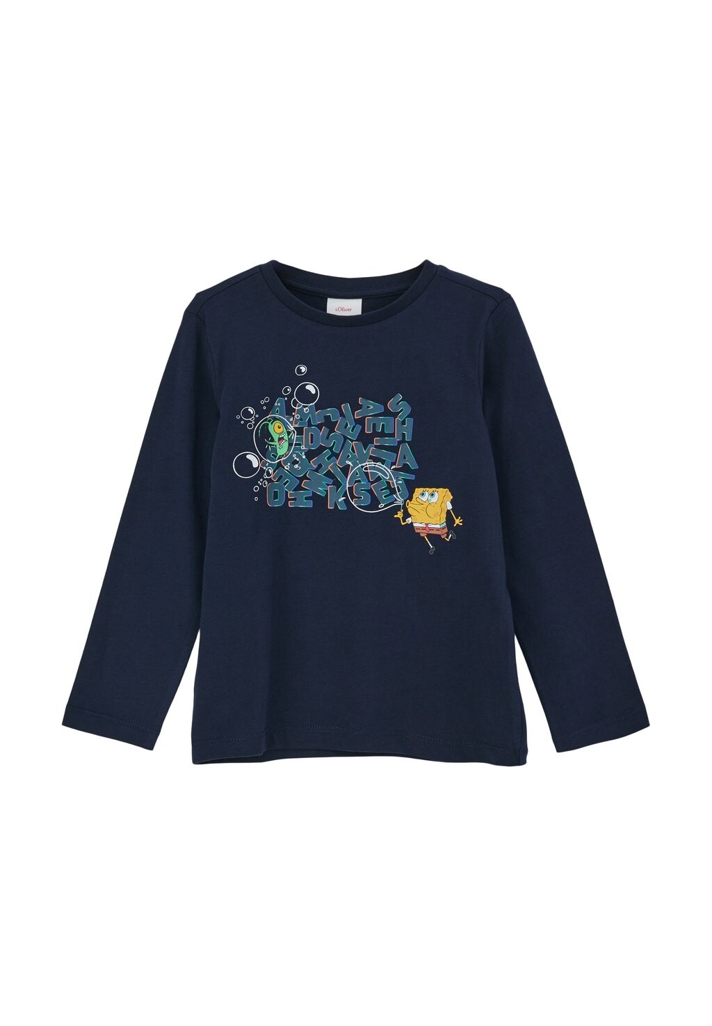 

Рубашка с длинными рукавами MIT SPONGEBOB SCHWAMMKOPF-MOTIV s.Oliver, цвет navy