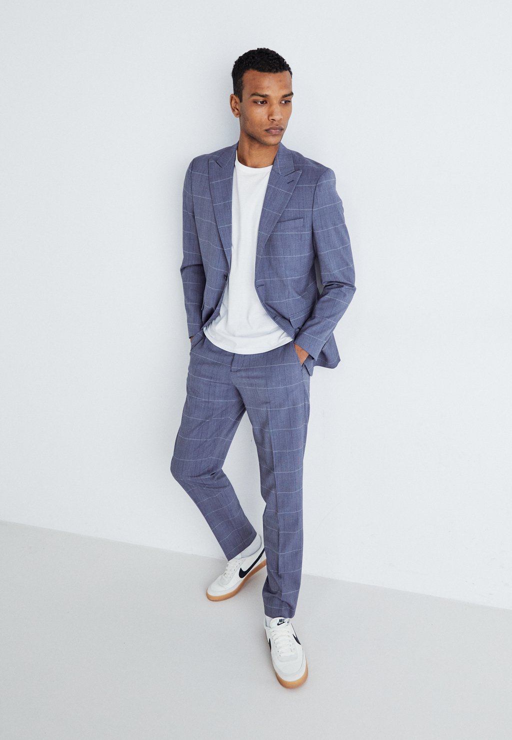 Костюм SLHSLIM LIAM CHECK SUIT FLEX Selected Homme, цвет blue shadow