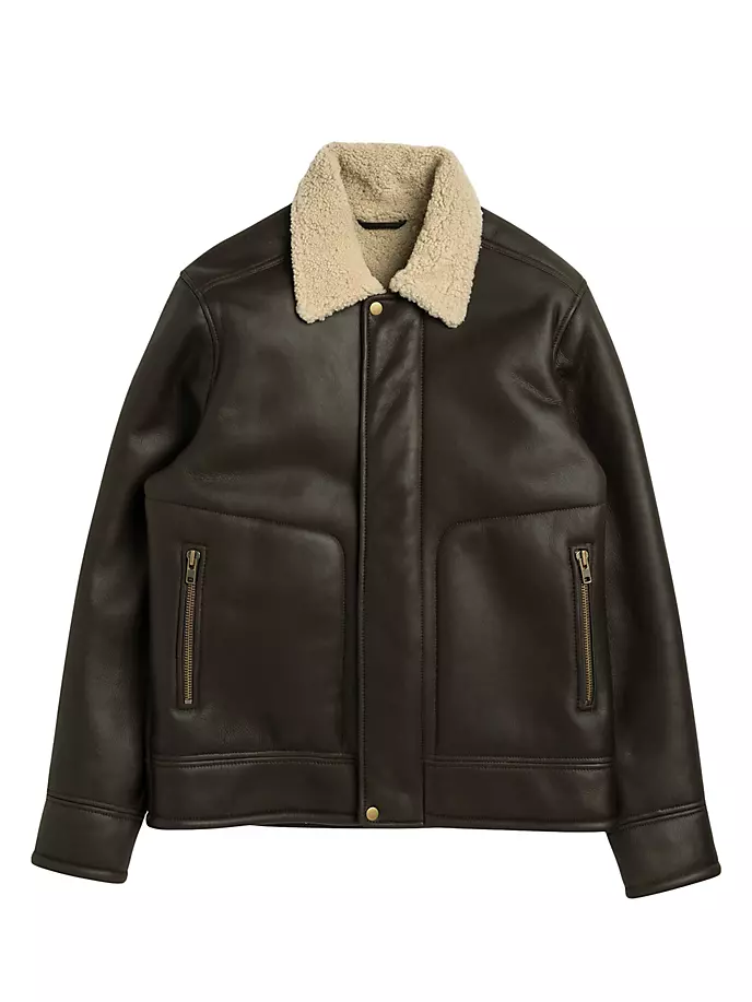 

Куртка из овчины и кожи Arrowtown Rodd & Gunn, цвет mocha