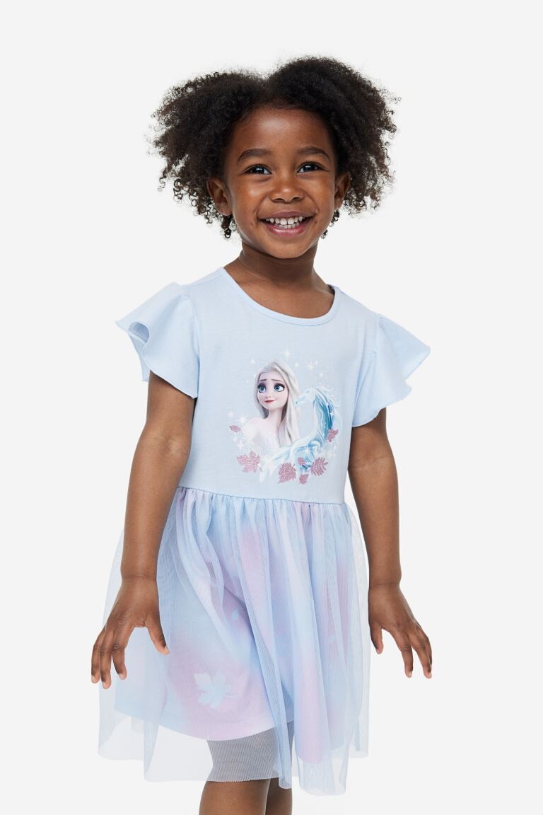 

Платье из тюля с принтом H&M