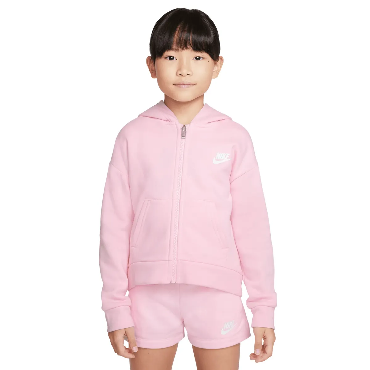 

Толстовка Nike Sportswear "CLUB FLEECE HIGH LOW FZ HOODIE", цвет Pink-Foam