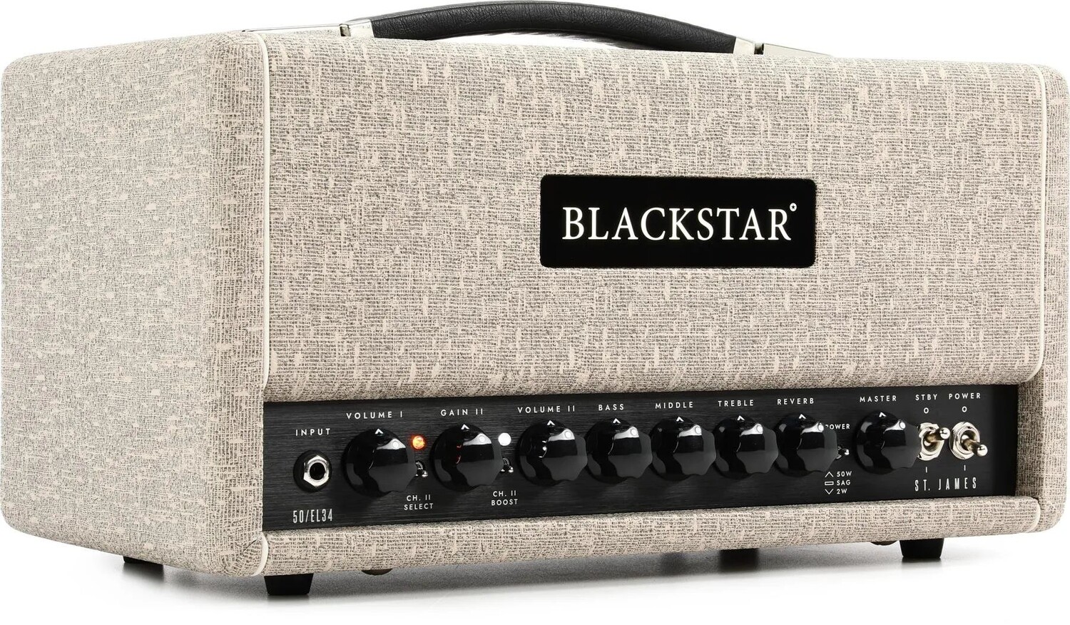 

Blackstar St. James 50-ваттная ламповая головка с лампами EL34 — бежевый
