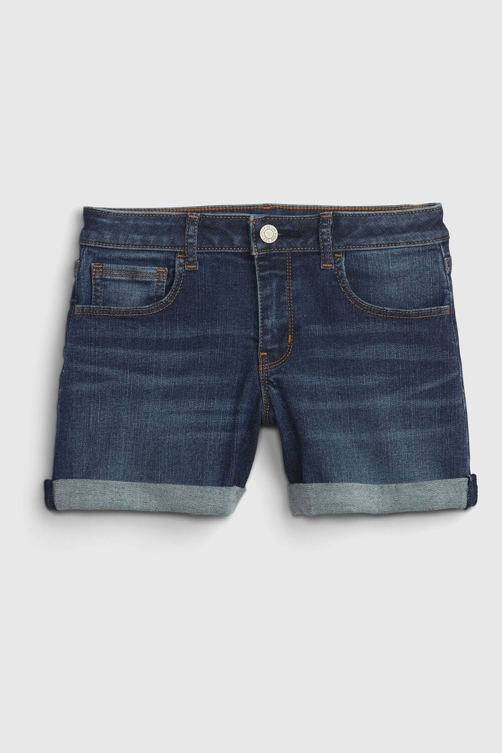 

Джинсовые шорты с закатанными штанинами Gap, синий