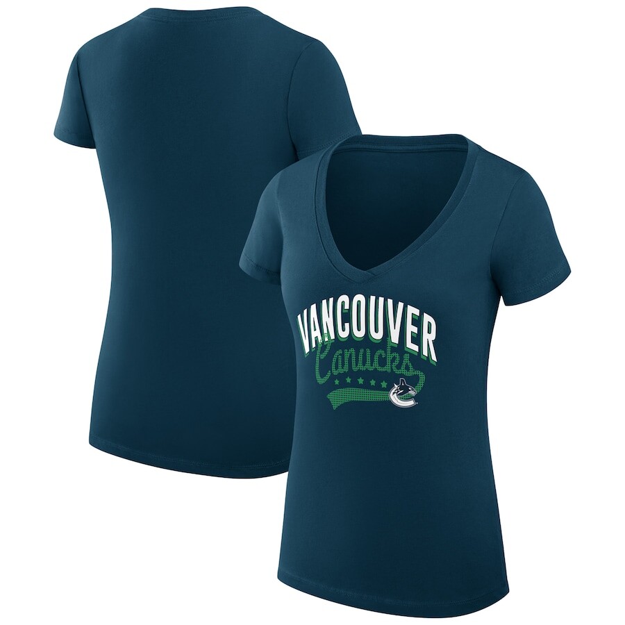 

Футболка с коротким рукавом G-III 4Her by Carl Banks Vancouver Canucks, нави