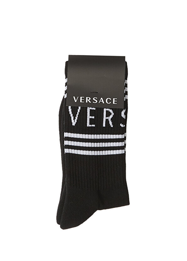 

Черные женские носки с логотипом 90-х годов Versace