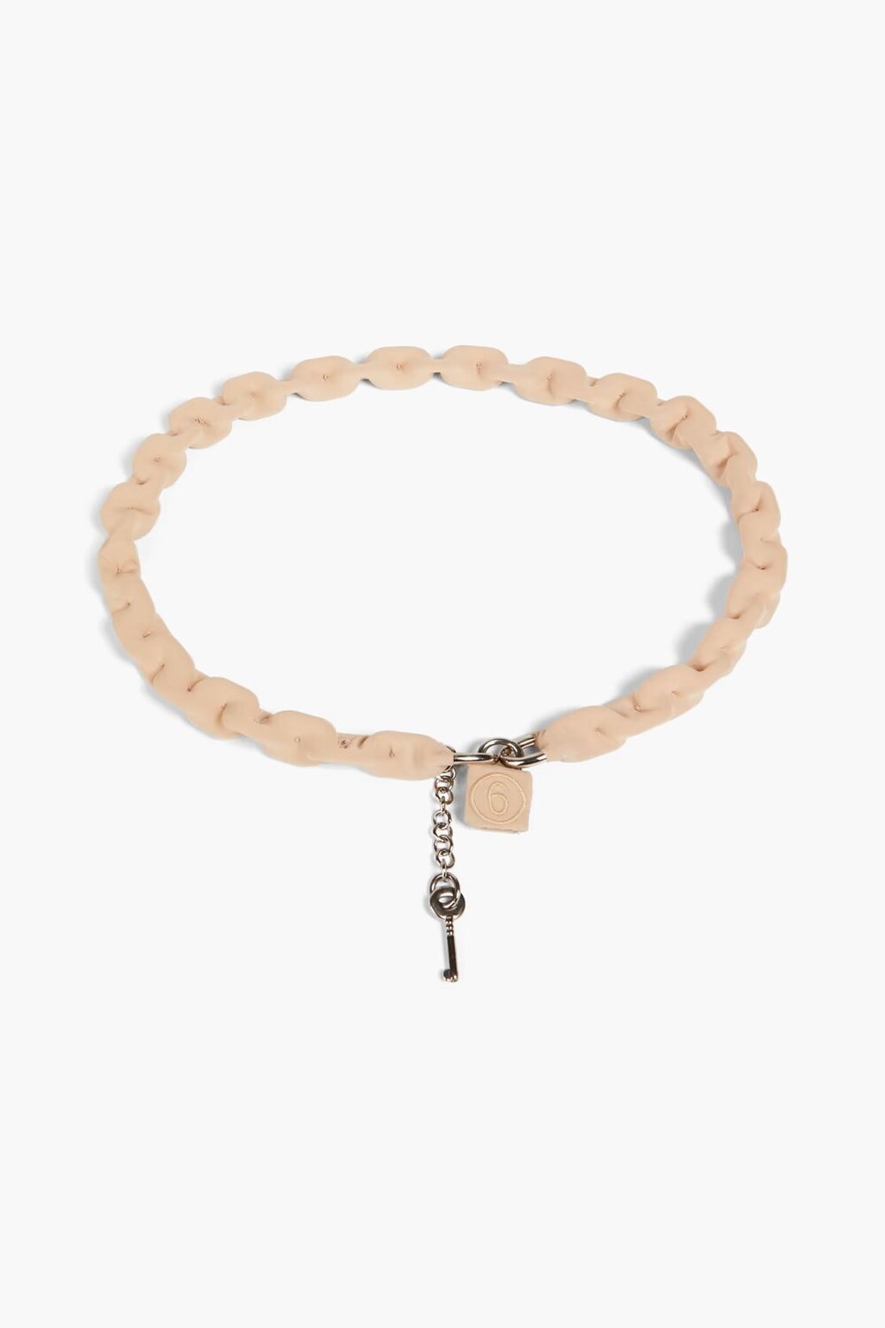 

Серебристый ремень Mm6 Maison Margiela, цвет Blush