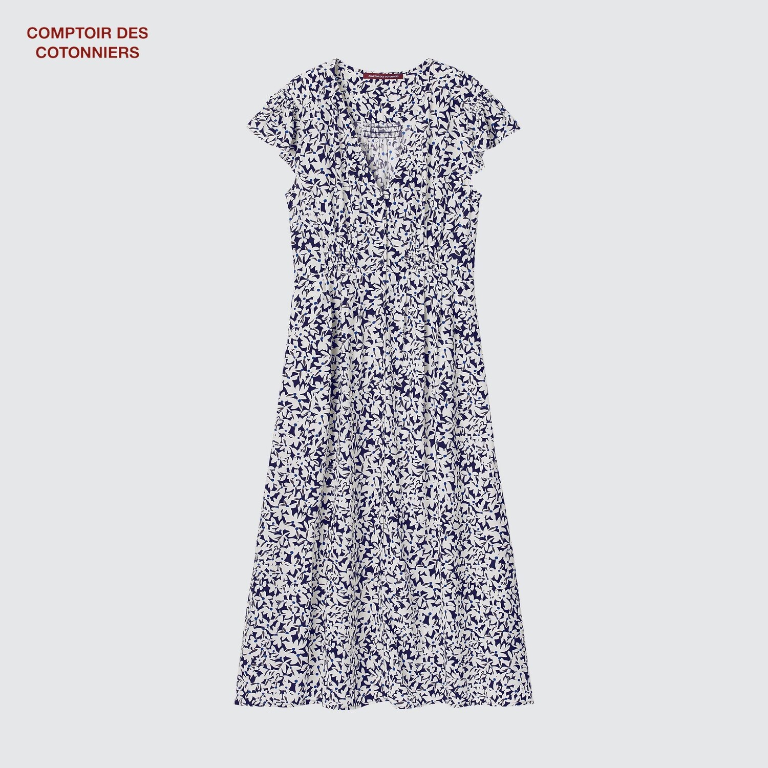 

Платье длинное Uniqlo Comptoir de Cotonnier из шелка, белый