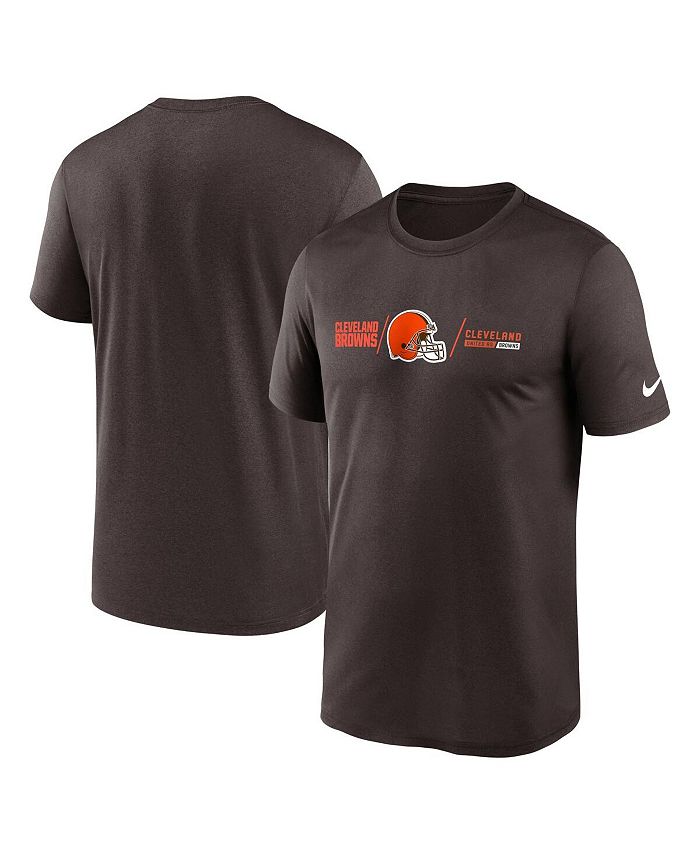 

Мужская коричневая футболка Cleveland Browns Horizontal Lockup Legend Performance Nike, коричневый