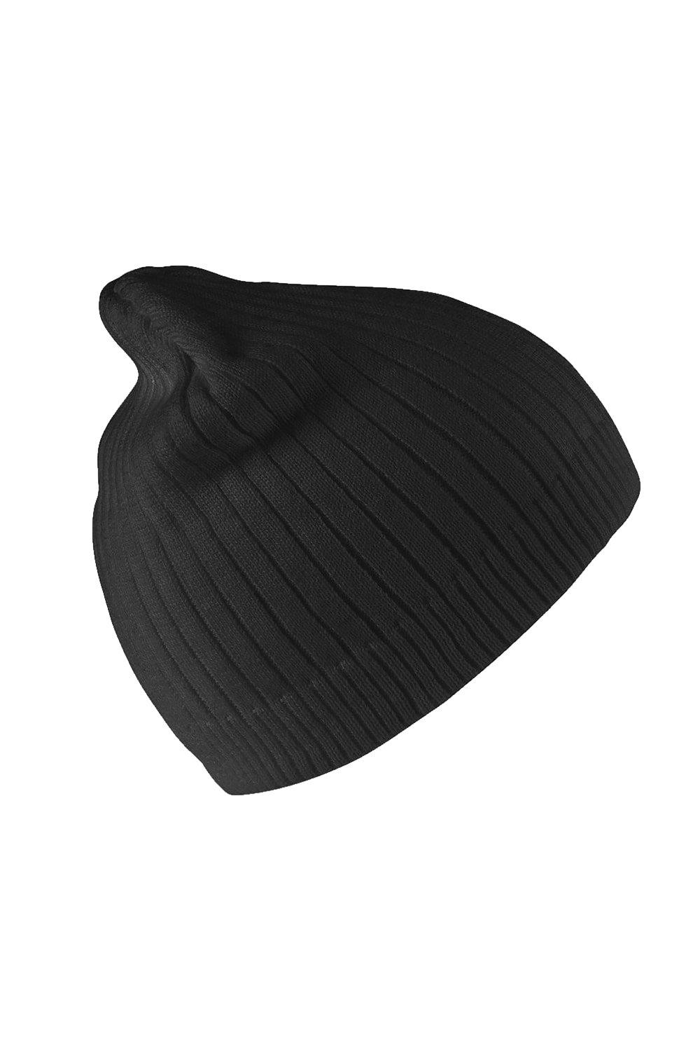 Зимняя шапка-бини из плотного хлопка двойной вязки Result, черный шапка детская cariba двойная 9048 19 размер 48