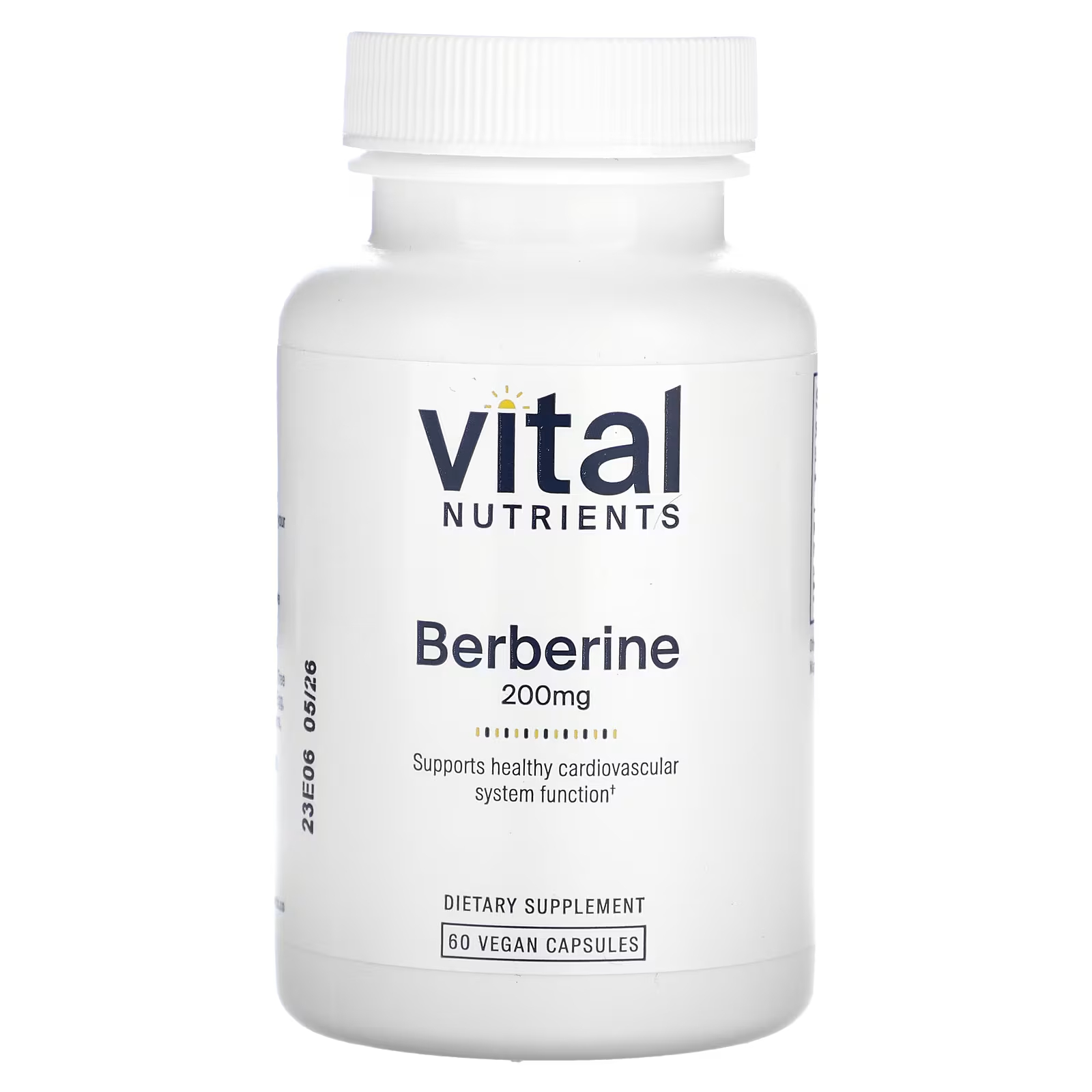 Берберин Vital Nutrients 200 мг, 60 веганских капсул пищевая добавка vital nutrients 5 htp 50 мг 60 веганских капсул