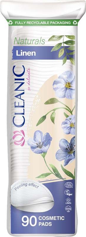 Ватные диски Cleanic Naturals Linen, 90 шт ватные диски cleanic naturals virgin cotton белый 100 шт пакет