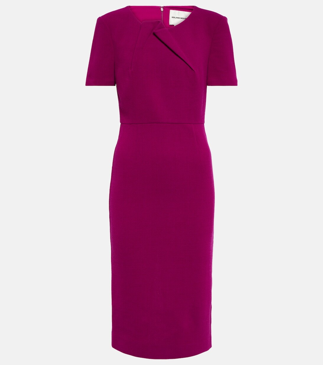 

Платье миди из шерстяного крепа ROLAND MOURET, фиолетовый