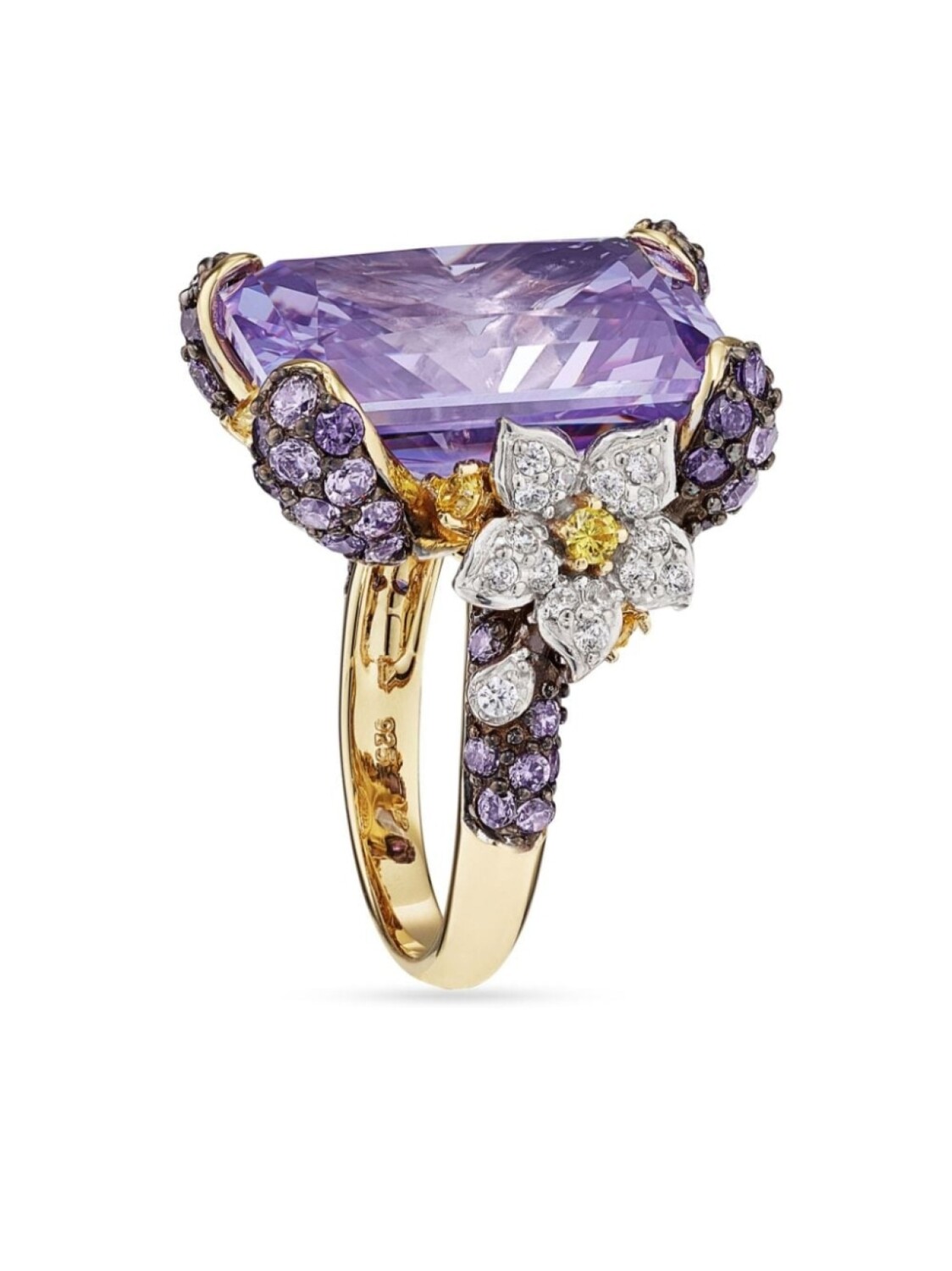 

Позолоченное кольцо Lilac Cinderella с камнями Anabela Chan, фиолетовый