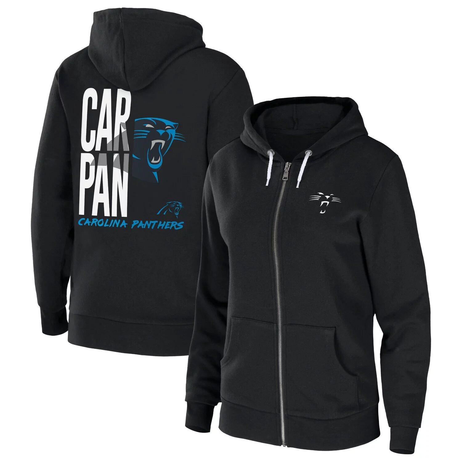 

Женская одежда WEAR by Erin Andrews Толстовка из флиса с молнией во всю длину Black Carolina Panthers