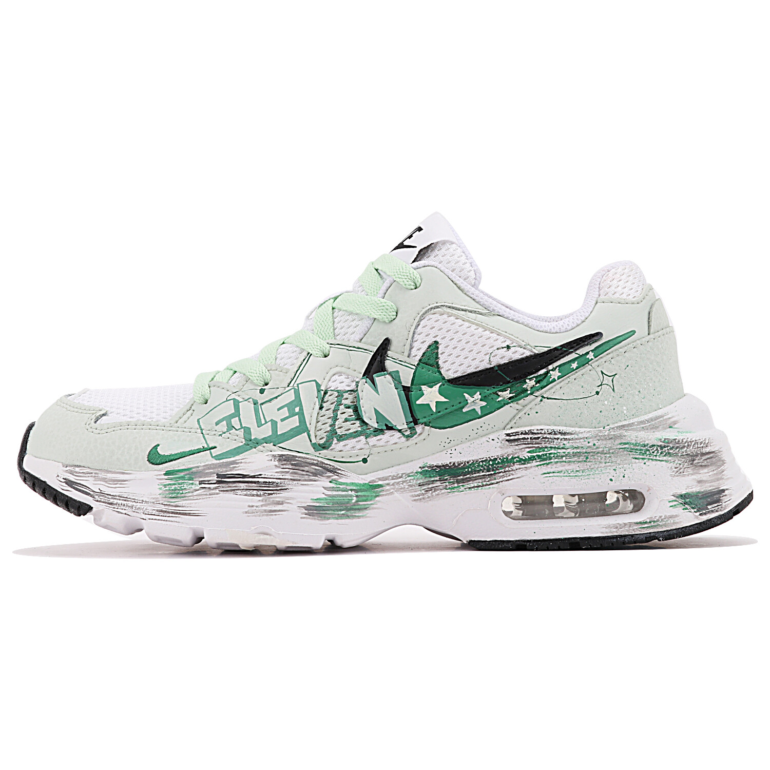 

Кроссовки Air Max Fusion женские с низким верхом, зеленые/белые Nike