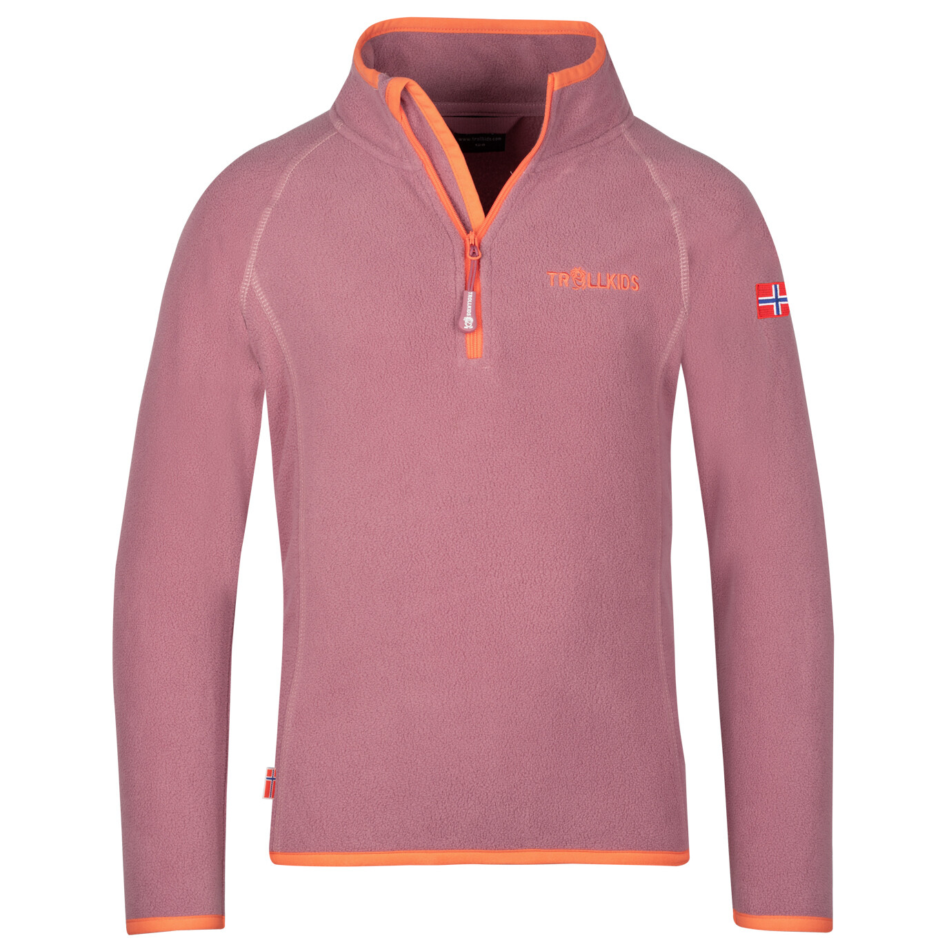 Флисовый свитер Trollkids Kid's Nordland Half Zip, цвет Orchid/Peach