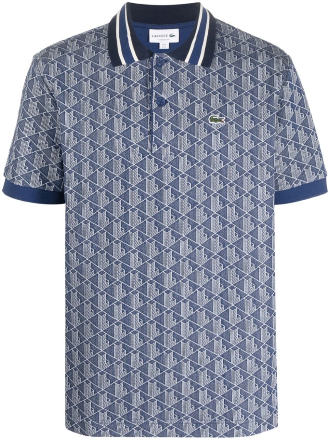 

Lacoste рубашка поло с короткими рукавами и монограммой, синий