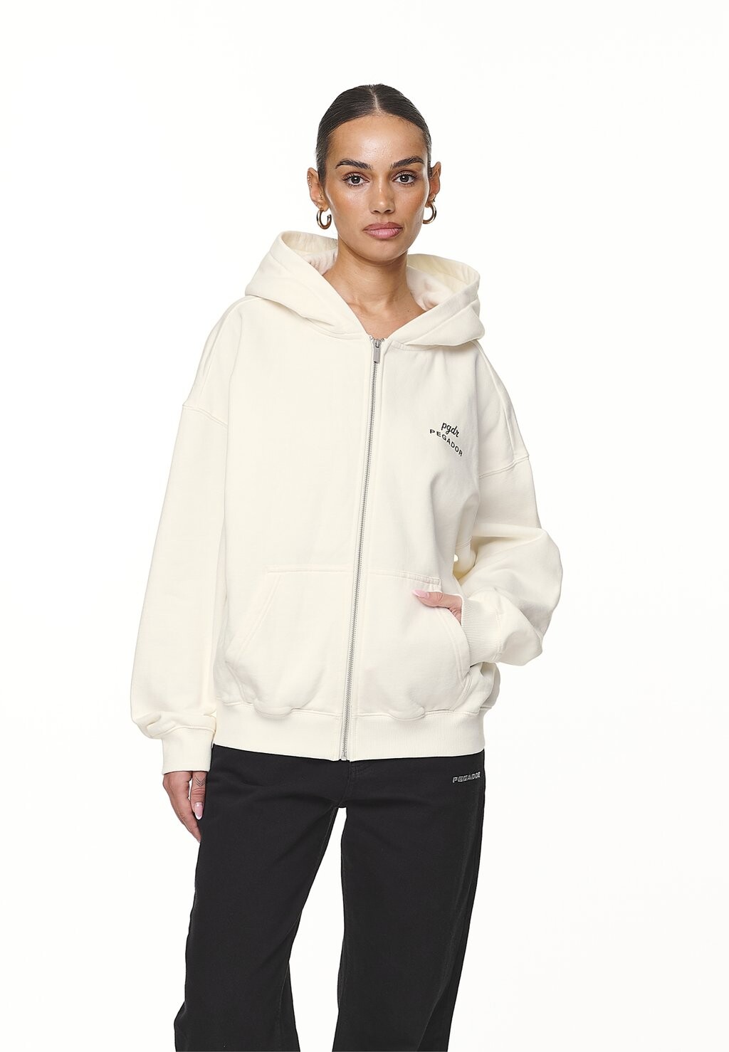 

Толстовка YUNTA OVERSIZED ZIP HOODIE Pegador, цвет washed coconut milk