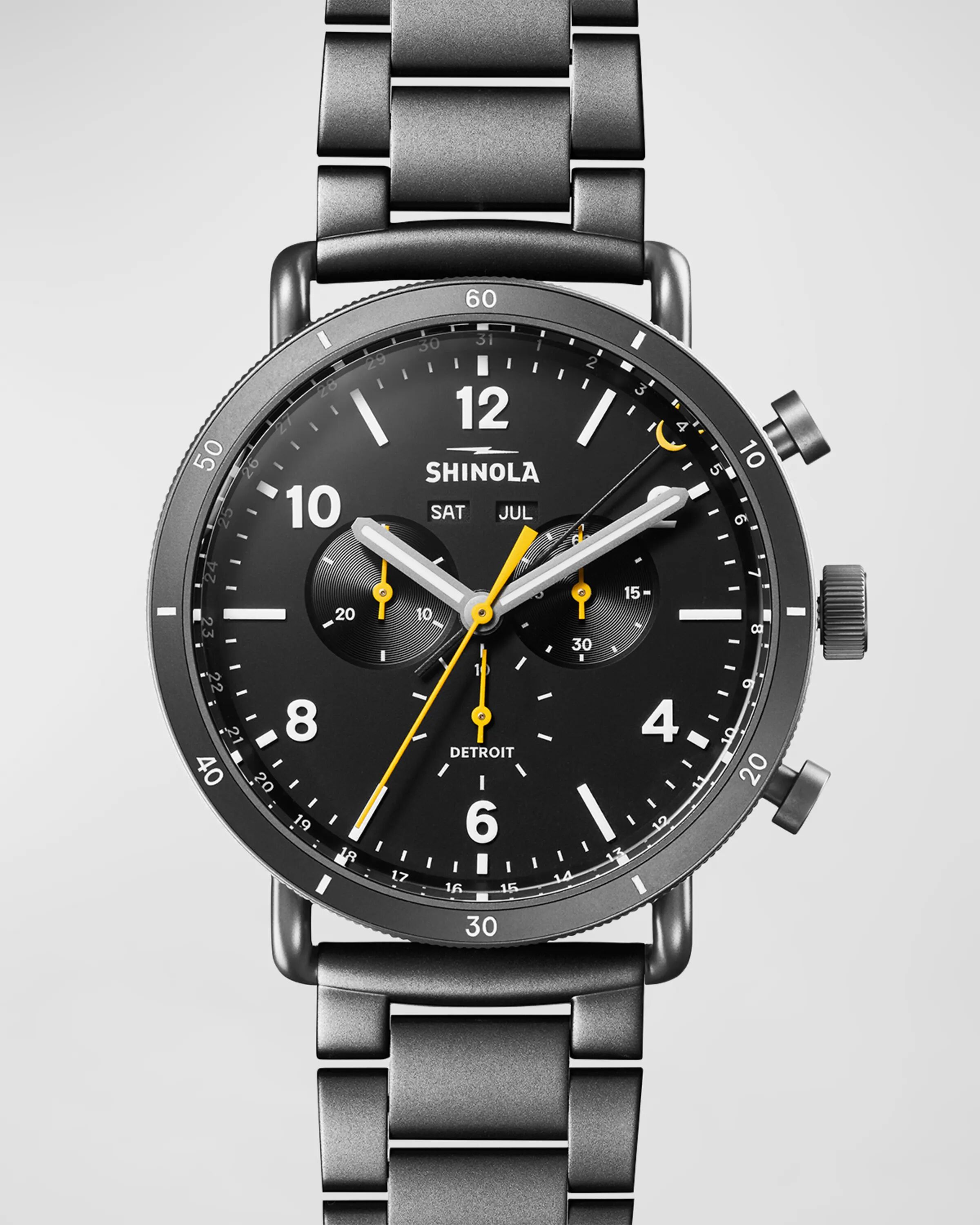 

Мужские часы Canfield Sport Chrono с браслетом 45 мм Shinola, цвет Black