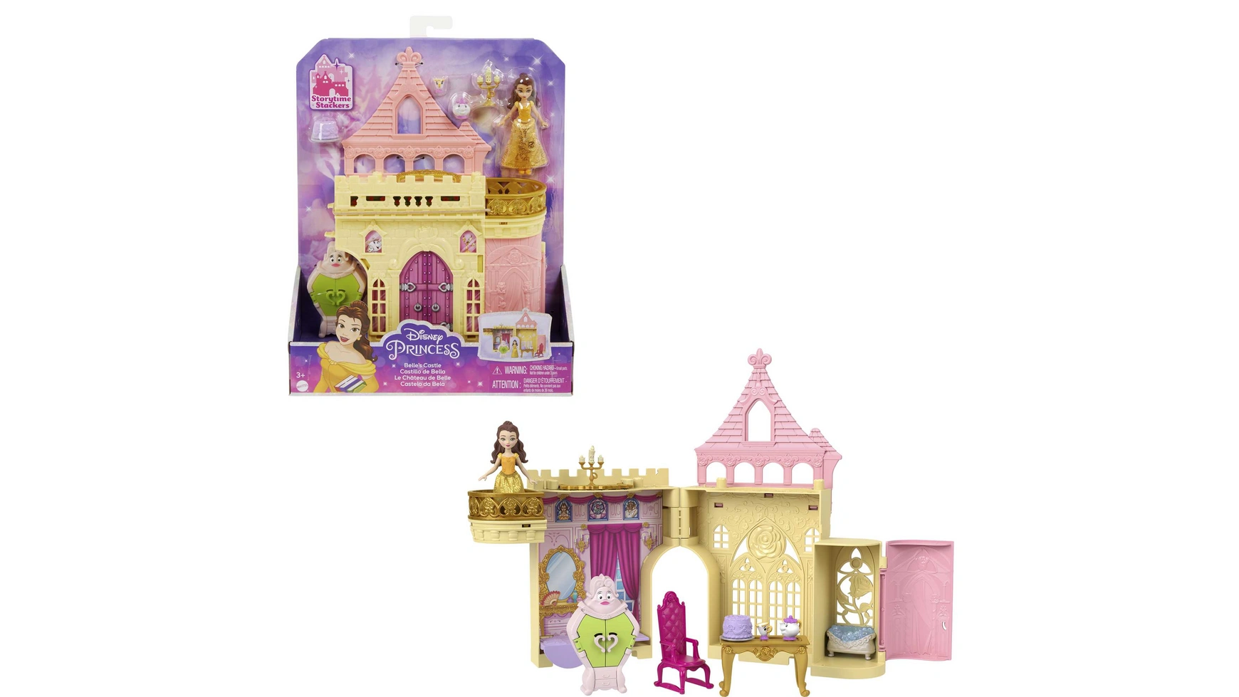 Игровой набор волшебный замок-сюрприз принцессы белль disney Mattel кукольный домик с мебелью и куклой дом на колесах автобус