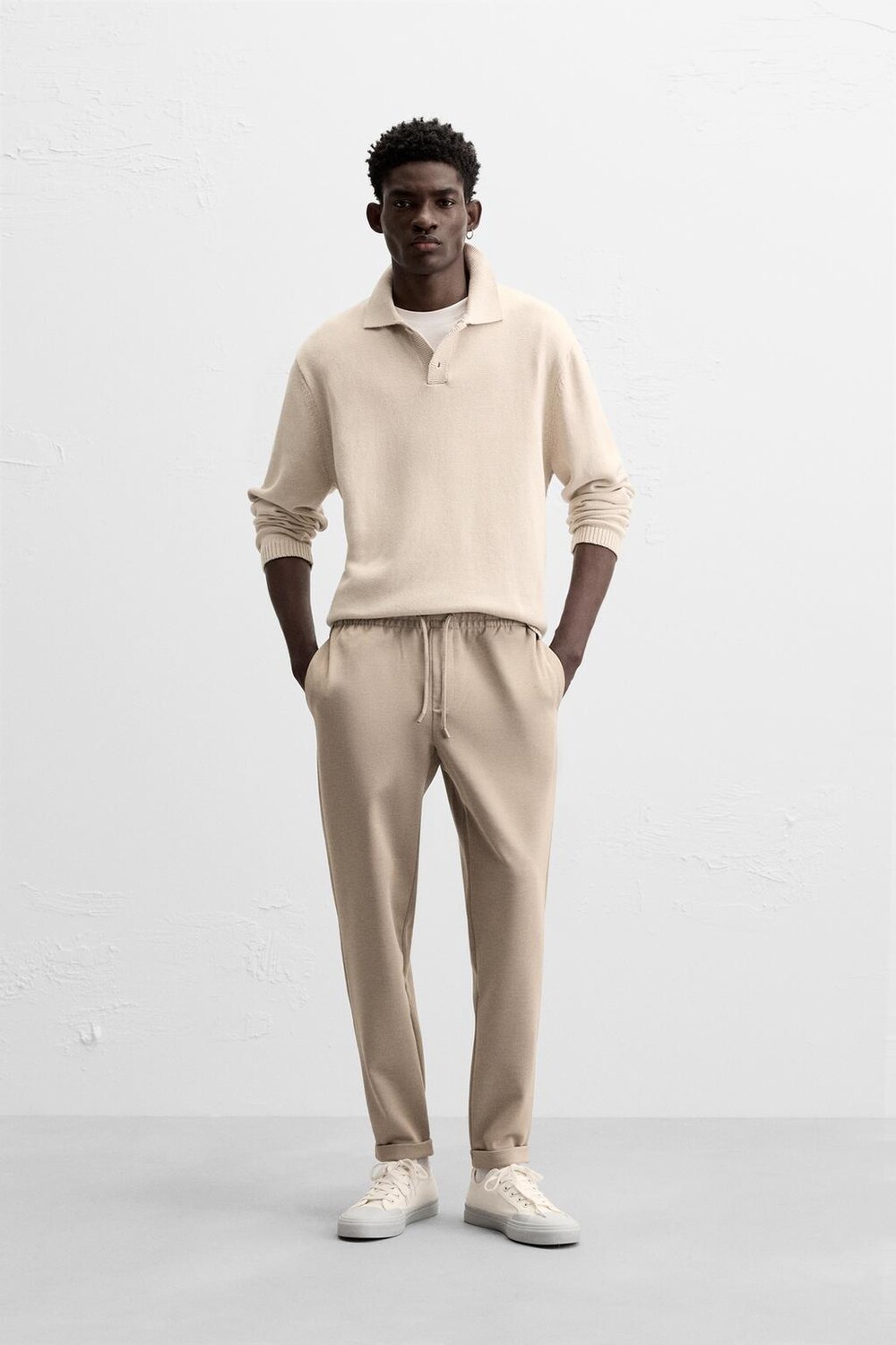 

Легкие в уходе брюки jogger wist ZARA, кэмел