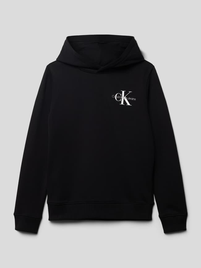 

Толстовка с принтом этикетки Calvin Klein Jeans, черный