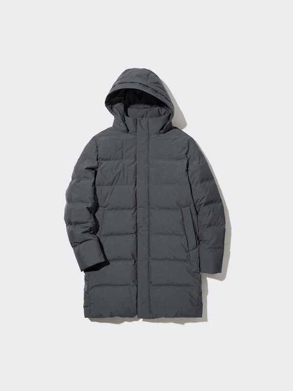 

Бесшовное пуховое пальто Uniqlo, серый