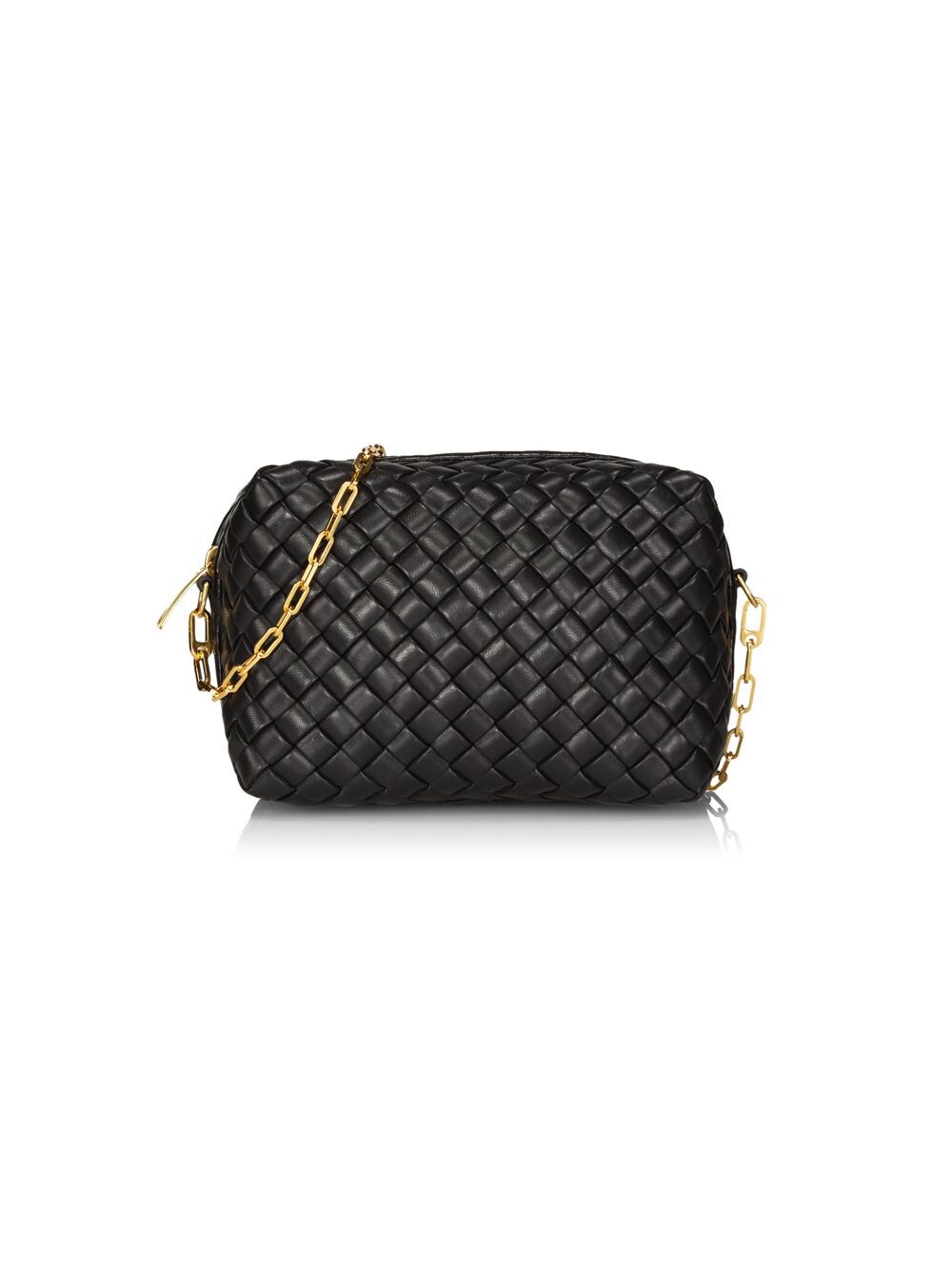 

Кожаная сумка для фотокамеры Intrecciato с цепочкой Bottega Veneta, черный
