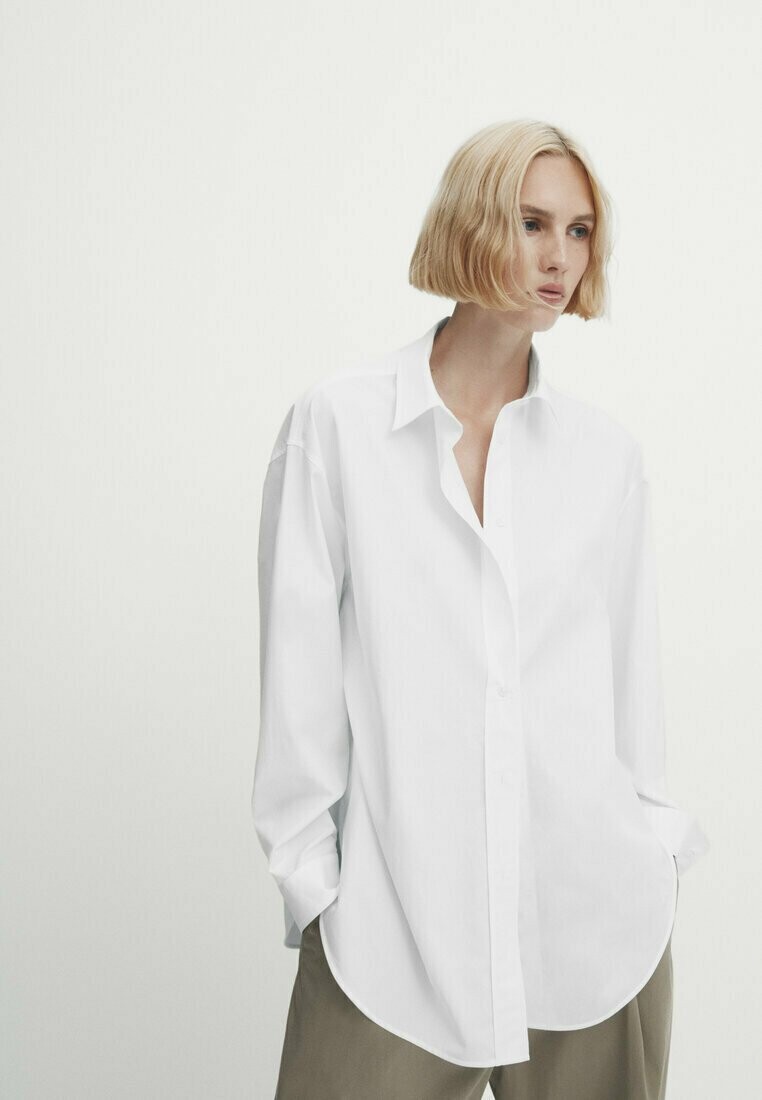 

Блузка на пуговицах Massimo Dutti, белый