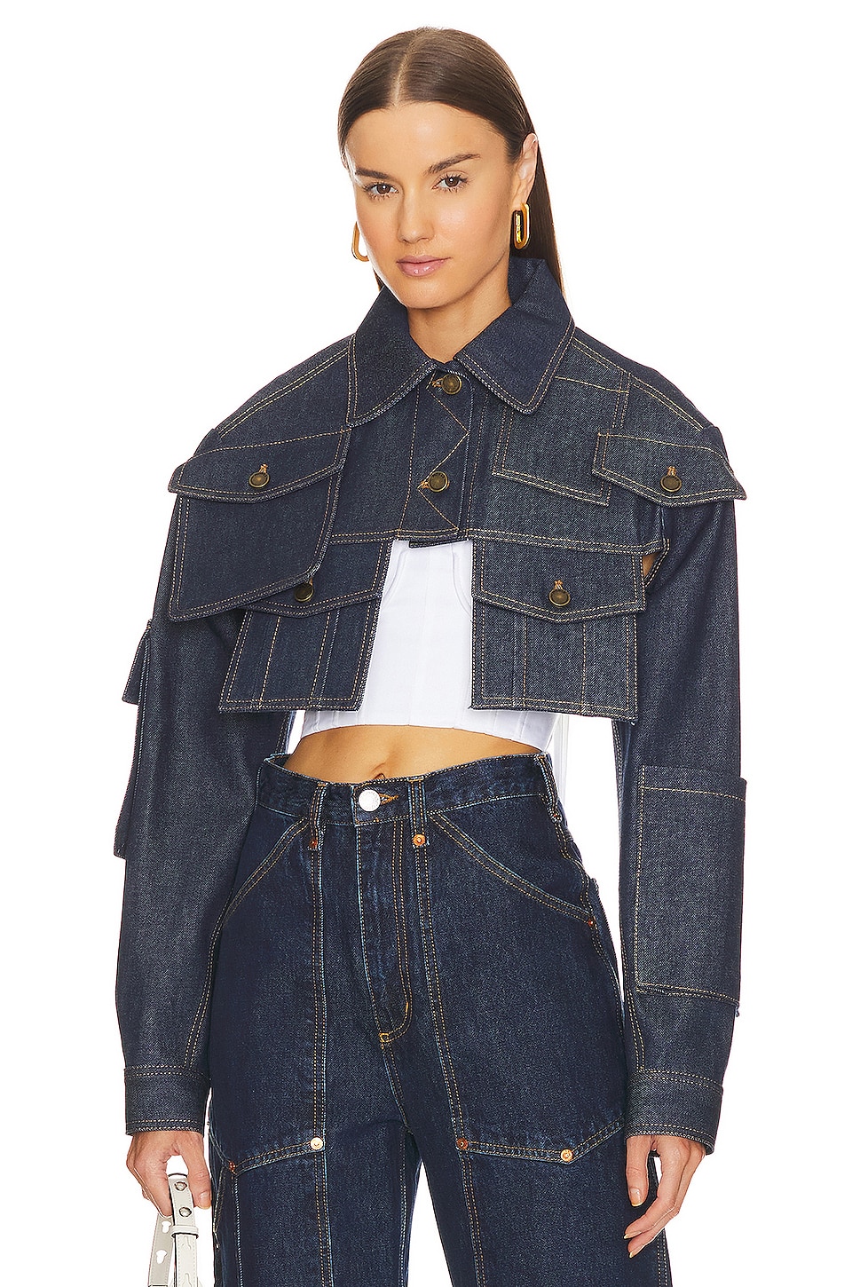 

Куртка Monse Cropped Denim, индиго