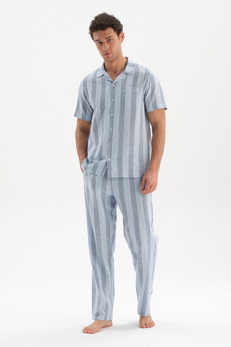 Полосатые пижамные штаны Dagi, синий