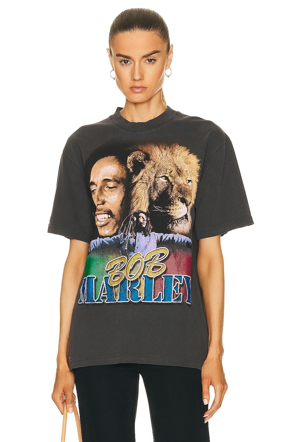 

Футболка Sixthreeseven Bob Marley Tour, цвет Washed Black
