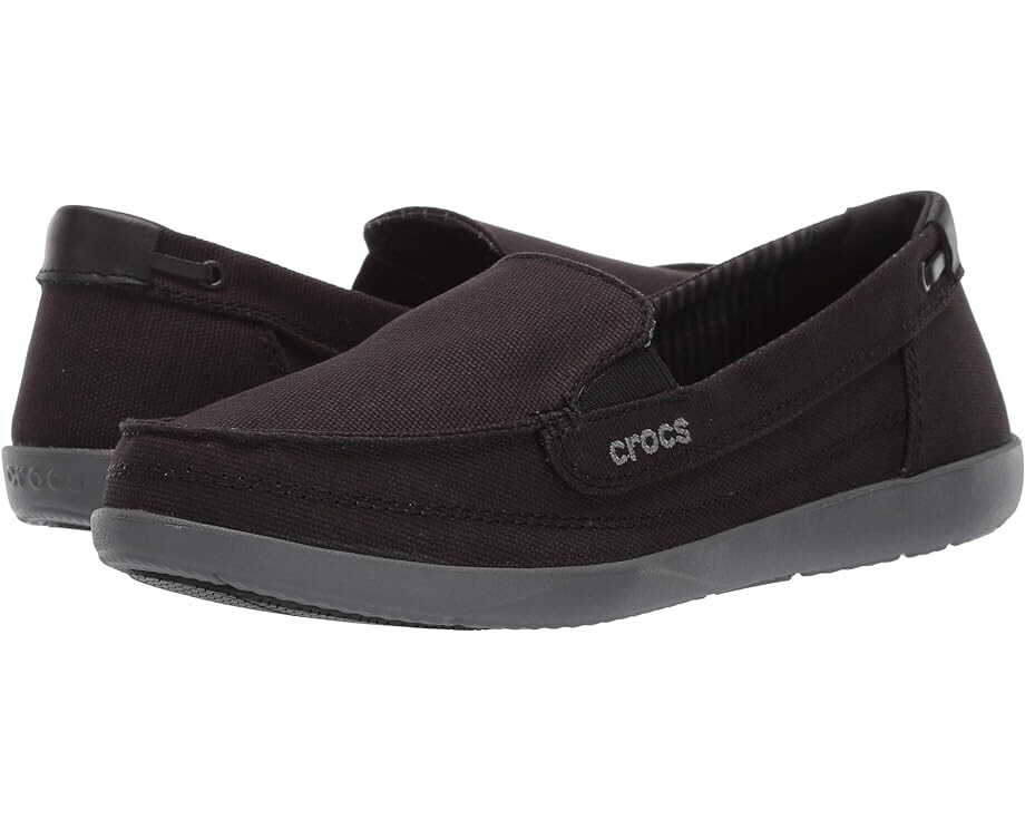 

Лоферы Crocs Walu Canvas Loafer, цвет Black/Slate Grey