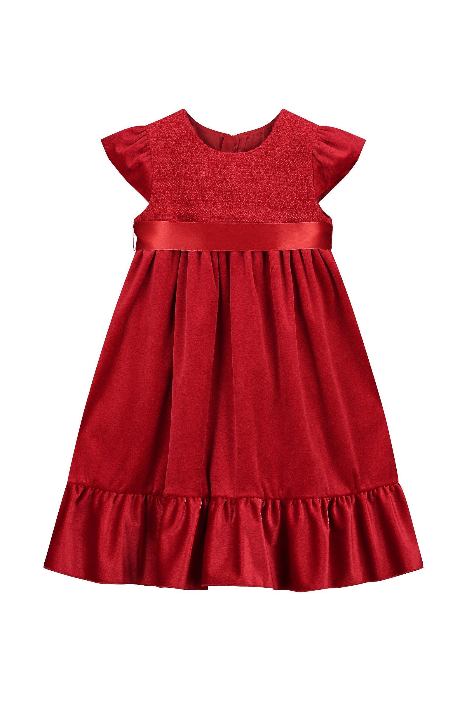 Вечернее платье Poppy со сборками HOLLY HASTIE, красный бархат и шелк